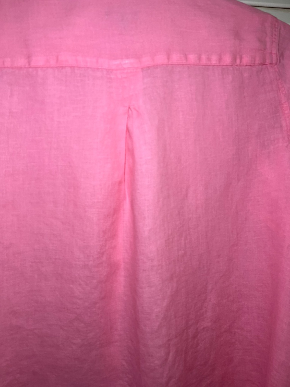 Talbots 100% Linen Long-Sleeve Pink Blouse Size Medium - Picture 3 of 7